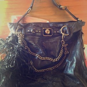 Black leather juicy couture bag